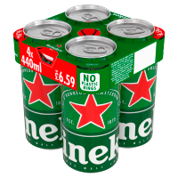 HEINEKEN 4PK PM 6.59 CAN 440ml