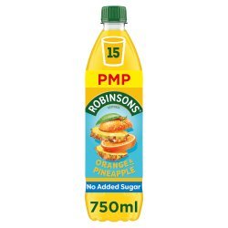 Robinsons Orange & Pineapple No Added Sugar Squash PMP 750ml
