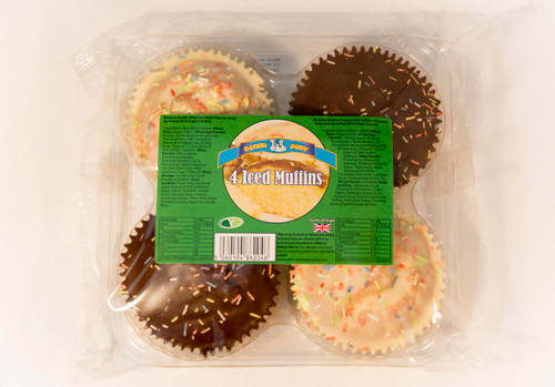 BAKER BOYS ICED MUFFINS 4 PACK