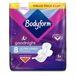 Bodyform Cour-V Ultra Night Sanitary Towels Wings Value pack