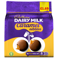 CADBURY CARAMEL NIBBLES CHOCOLATE BAG PM 1.69 85g