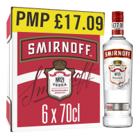 Smirnoff No. 21 Vodka 37.5% vol 70cl Bottle PMP £17.09