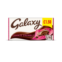 GALAXY COOKIE CRUMBLE CHOCOLATE BAR PM 1.50 114g