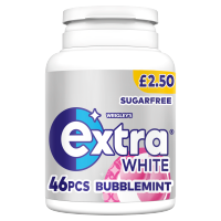 Extra White Bubblemint Sugarfree Chewing Gum Bottle £2.50 PMP 46 Pieces