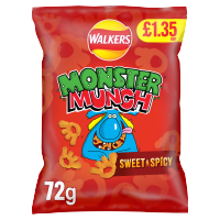 MONSTER MUNCH FLAMIN HOT SNACKS 1.35PMP 72g
