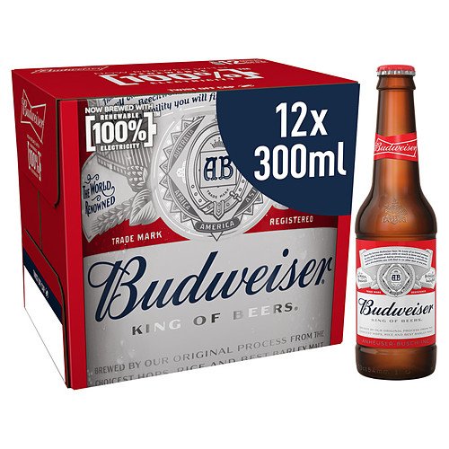 Budweiser  Beer 12 x 300ml