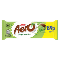 AERO BUBBLY PEPPERMINT CHOCOLATE BAR PM 89P 36g