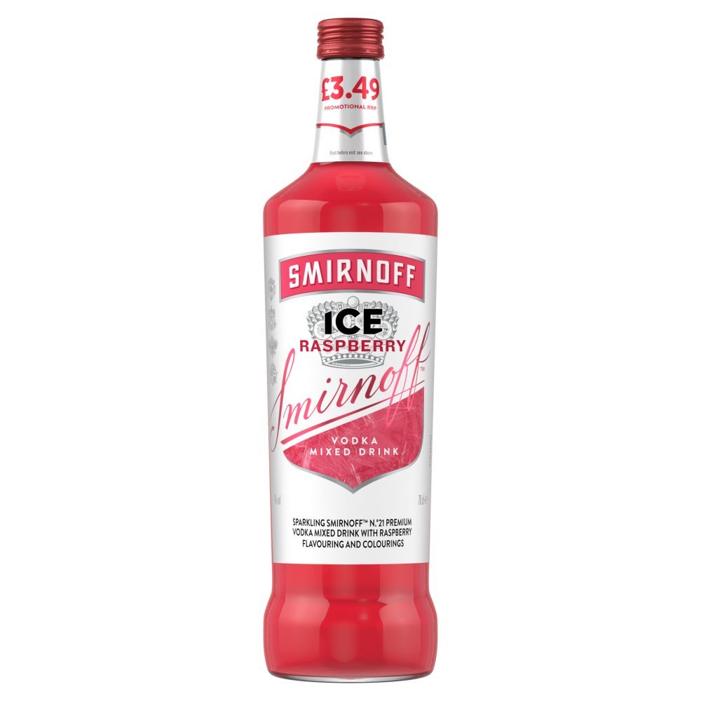 SMIRNOFF ICE RASPBERRY PM 3.49 70cl