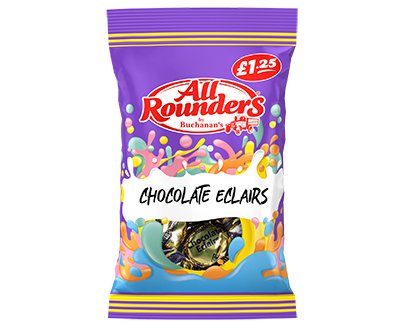 ALL ROUNDERS CHOCOLATE ECLAIRS PM 1.25 90g