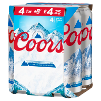 COORS LIGHT 3.4% 4PK CAN PM 5.00 440ml