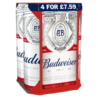 BUDWEISER PINT 4PK CAN PM 7.59