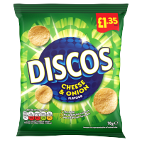 Discos Cheese & Onion Crisps 70g, £1.35 PMP
