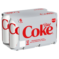 COCA COLA DIET COKE 6 PACK CANS PM 3.39 330ml