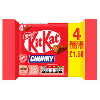 KIT KAT CHUNKY CHOCOLATE BAR 4 PACK PM 1.50 128g
