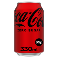 COCA COLA COKE ZERO CAN PM 85P 330ml